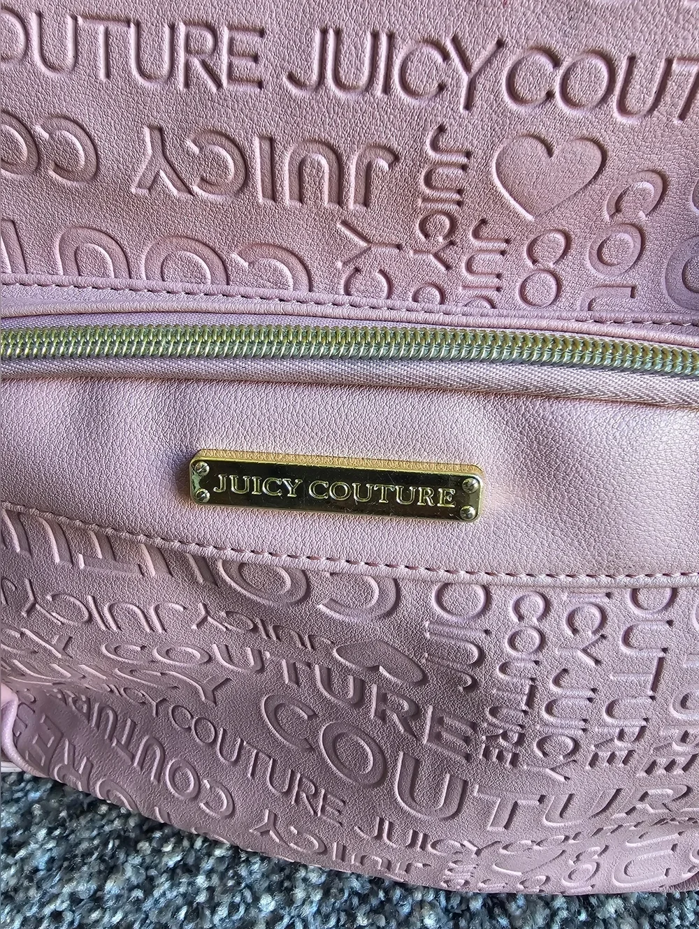 Juicy Couture Pink Embossed Logo Mini Backpack